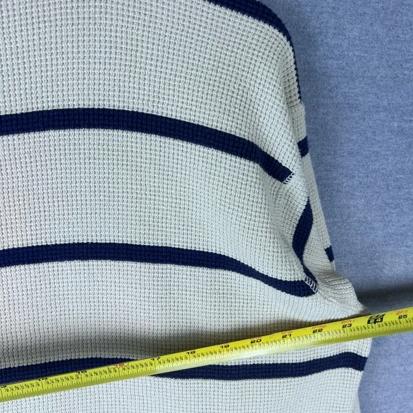 Vintage Polo Ralph Lauren Cream Navy Striped Longsleeve Size L
